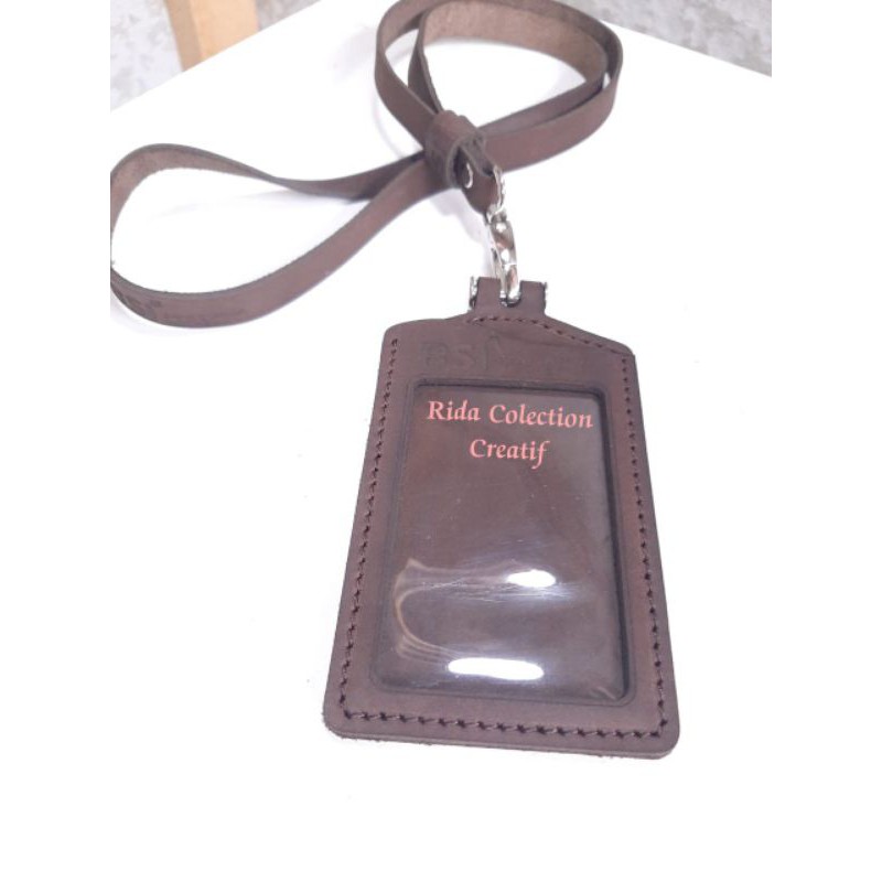 

Name teg id card holder kulit costum gantungan id card lucu