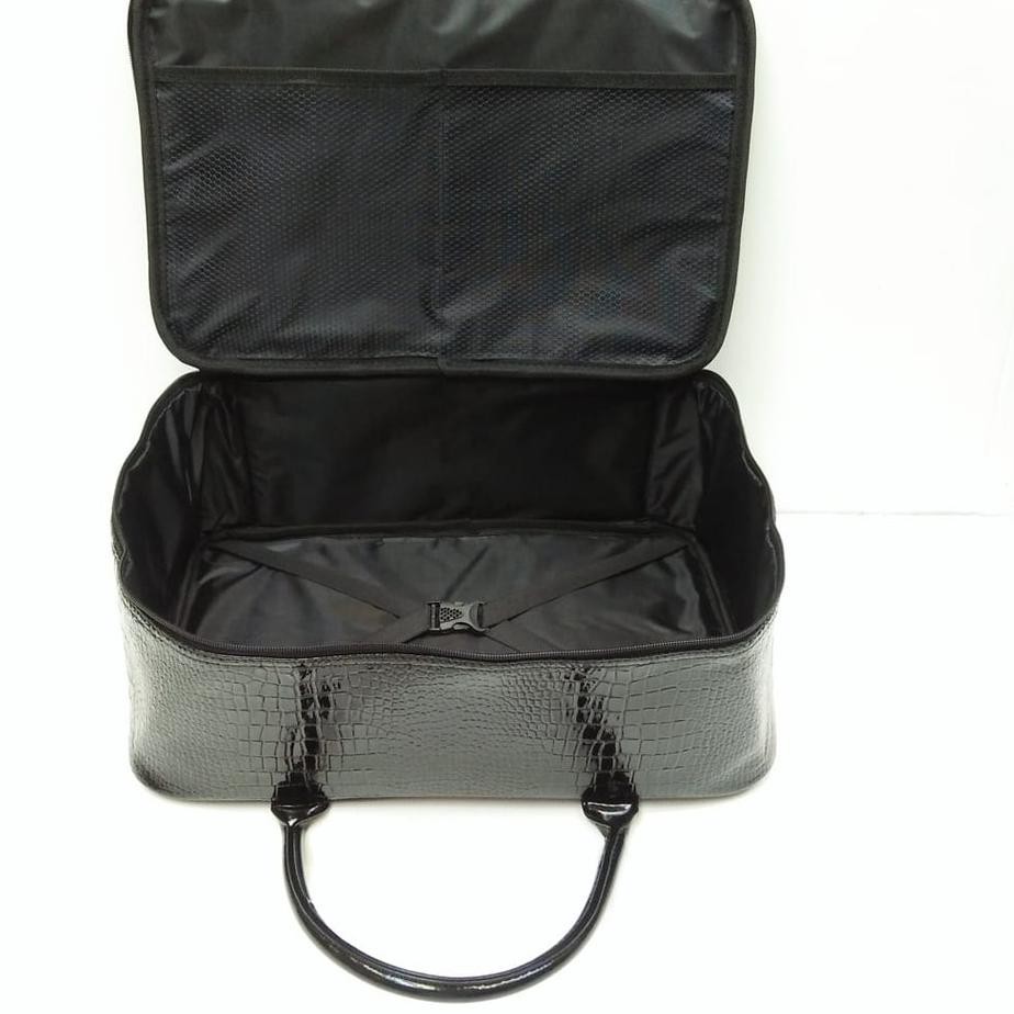 Jual WH7W travel bag jinjing pum croco hitam 97J4 Shopee Indonesia
