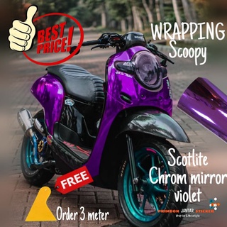 Jual Stiker Skotlet Motor Violet Chrom Mirror Scotlite Violet Mirror