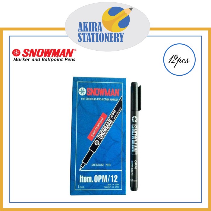 

Nikmati Spidol Snowman Ohp Opm [Biru, Hitam] (12 Pcs) Berkualitas