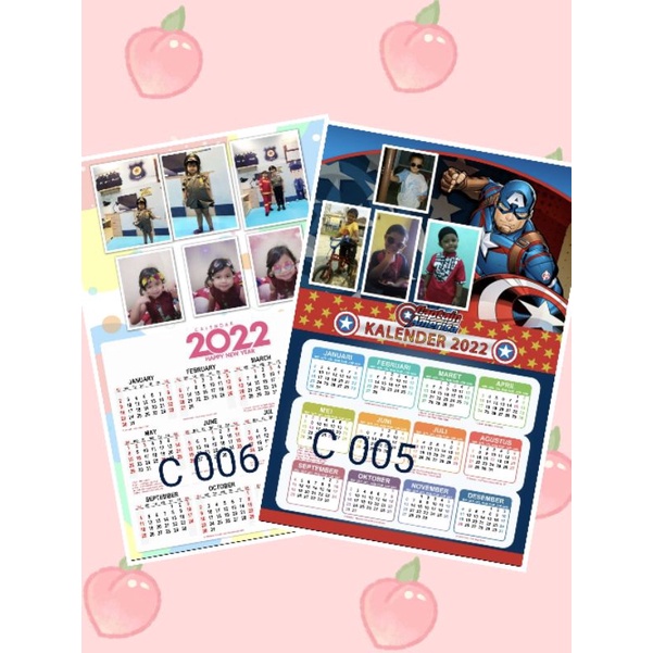 

Calender 2022 Custom Anak2 Poto Sendiri 9500