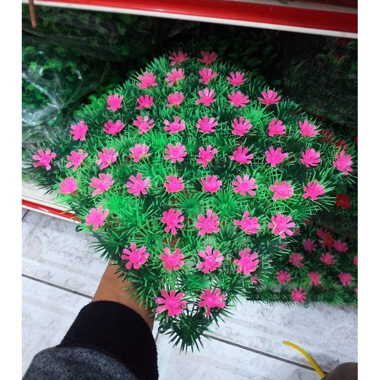 Naindo Rumput plastik Imitasi hiasan taman bunga dan kantor rumput artifisial rumput palsu