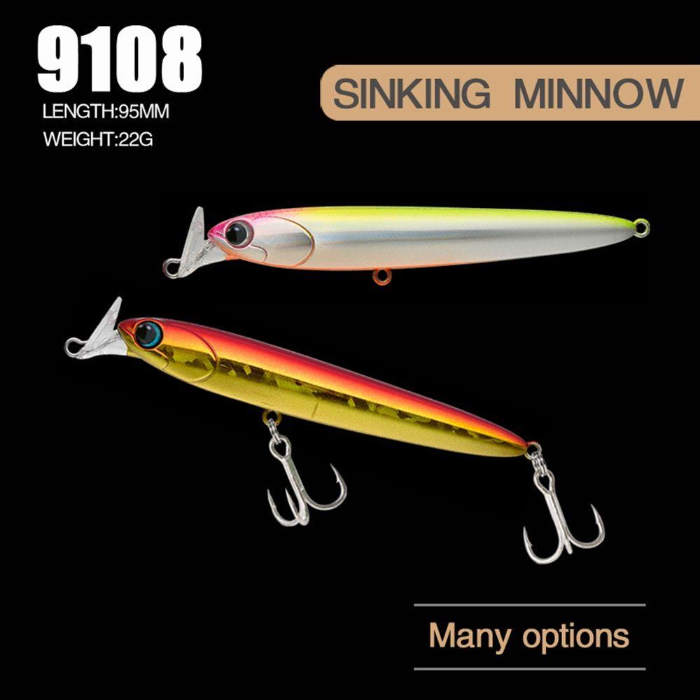 TOP Umpan Pancing Tenggelam Multicolor Crankbaits Tackle Bermanfaat Wobbler Pencil Lures