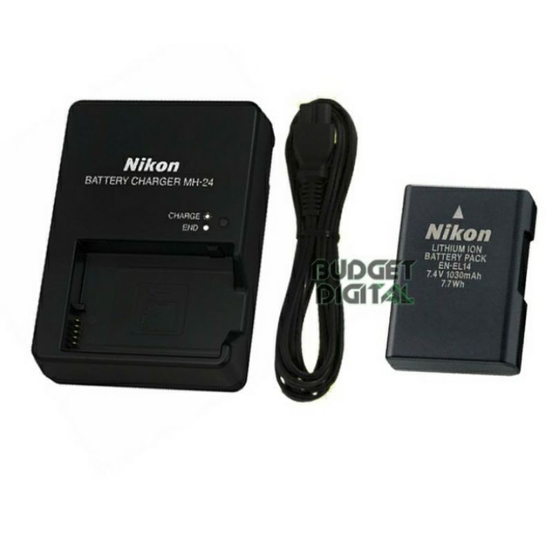 CHARGER NIKON MH-24 UNTUK KAMERA NIKON D3100 D3200