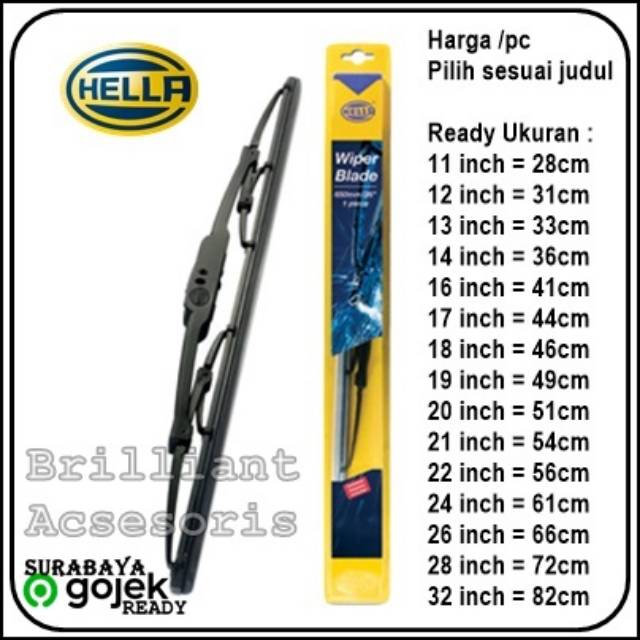 Wiper / Kipas Kaca Mobil - HELLA Original - Harga satuan