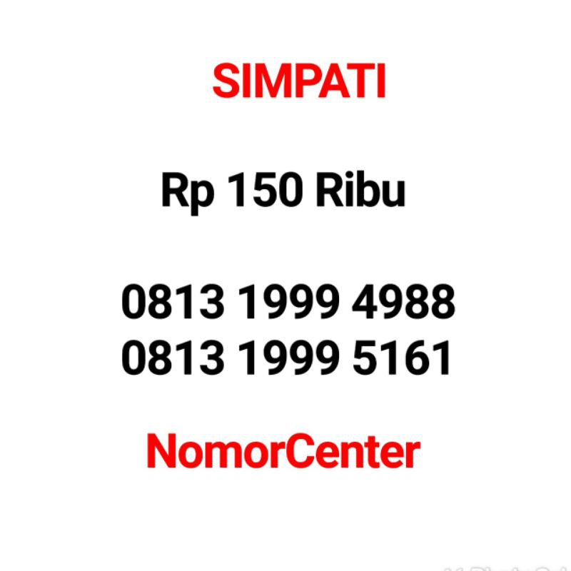 Nomor Cantik Simpati 1999 4988 Tengah Tahun 1999 simple