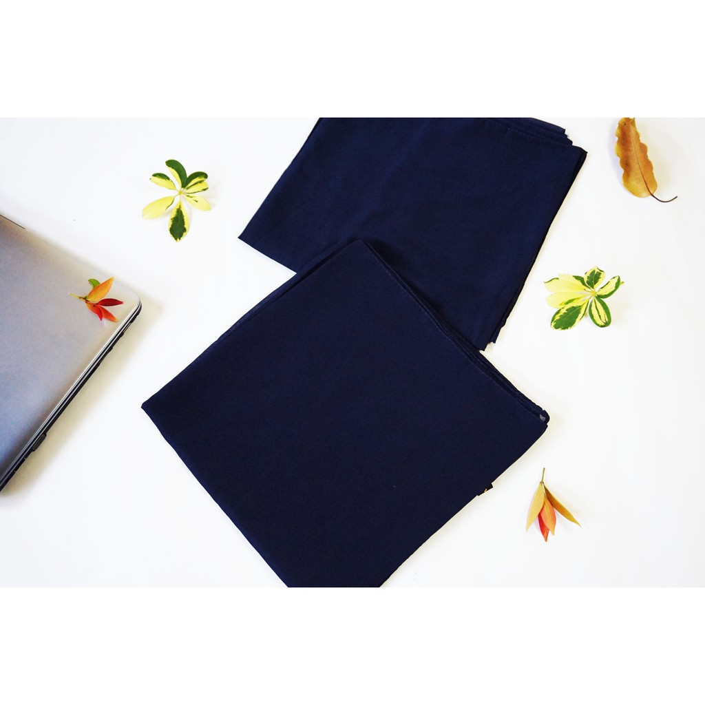 DAHJB - Hijab Segi Empat / Jilbab Segi Empat / Kerudung Segi Empat Polos / Bella Square - Navy Blue