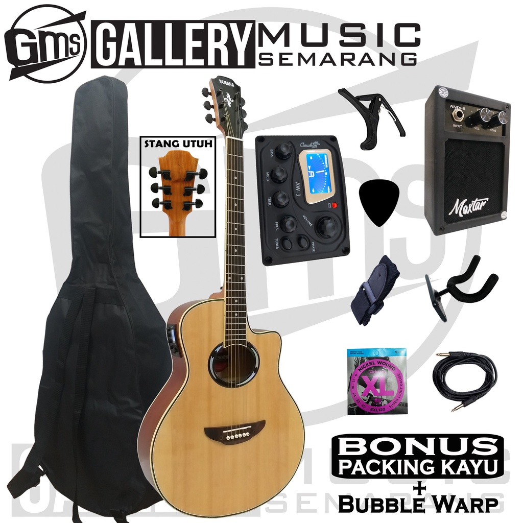 Gitar Akustik Elektrik APX 500II Equalizer Tuner Cowboy AW-1 Double Run Stang Utuh Tanpa Sambungan