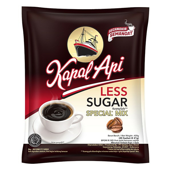 KAPAL API LESS SUGAR @10X21(12)