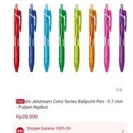 

Uni jetstream color series 0.5 0.7 mm orange pulpen pen