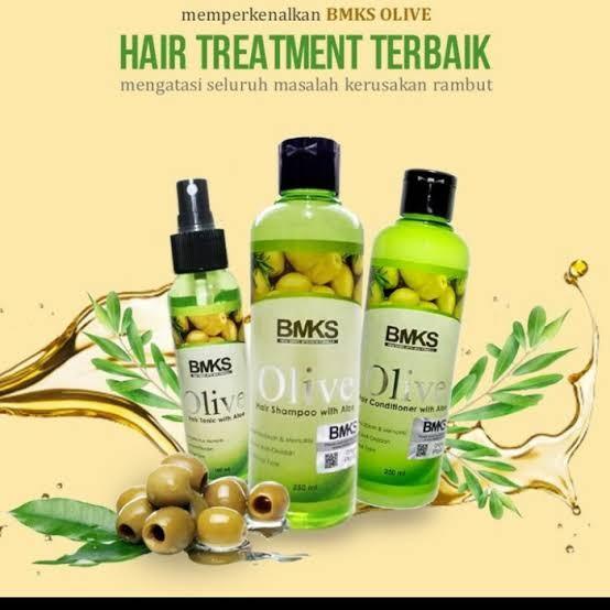 Paket BMKS Olive ( Shampoo + Conditioner + Hair Tonic) BPOM Original
