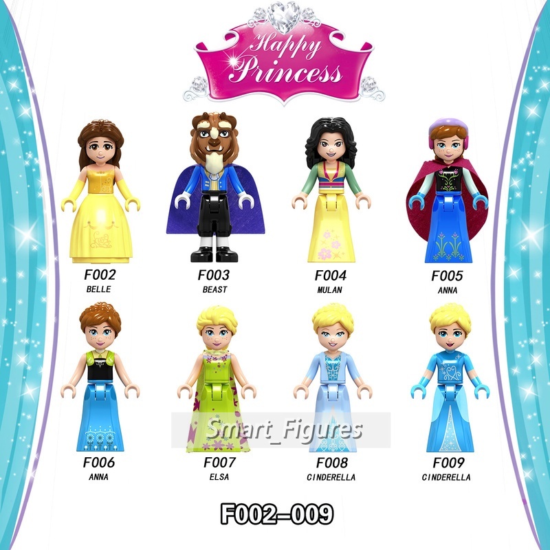 Mainan Action Figure Princess Belle Beast Anna Elsa Fairy Tales Cinderella Mu Lan Untuk Hadiah Anak Perempuan