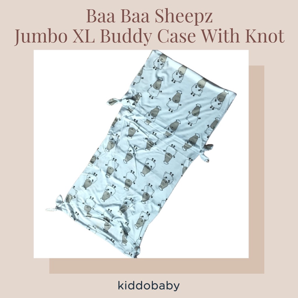 Baa Baa Sheepz Jumbo XL Buddy Case With Knot | Sarung Bantal