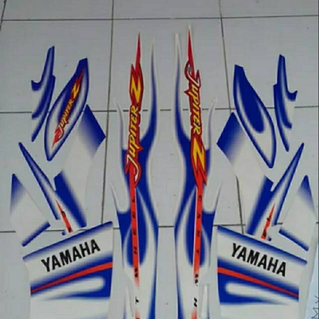 Stiker yamaha Jupiter Z 2005 Biru putih