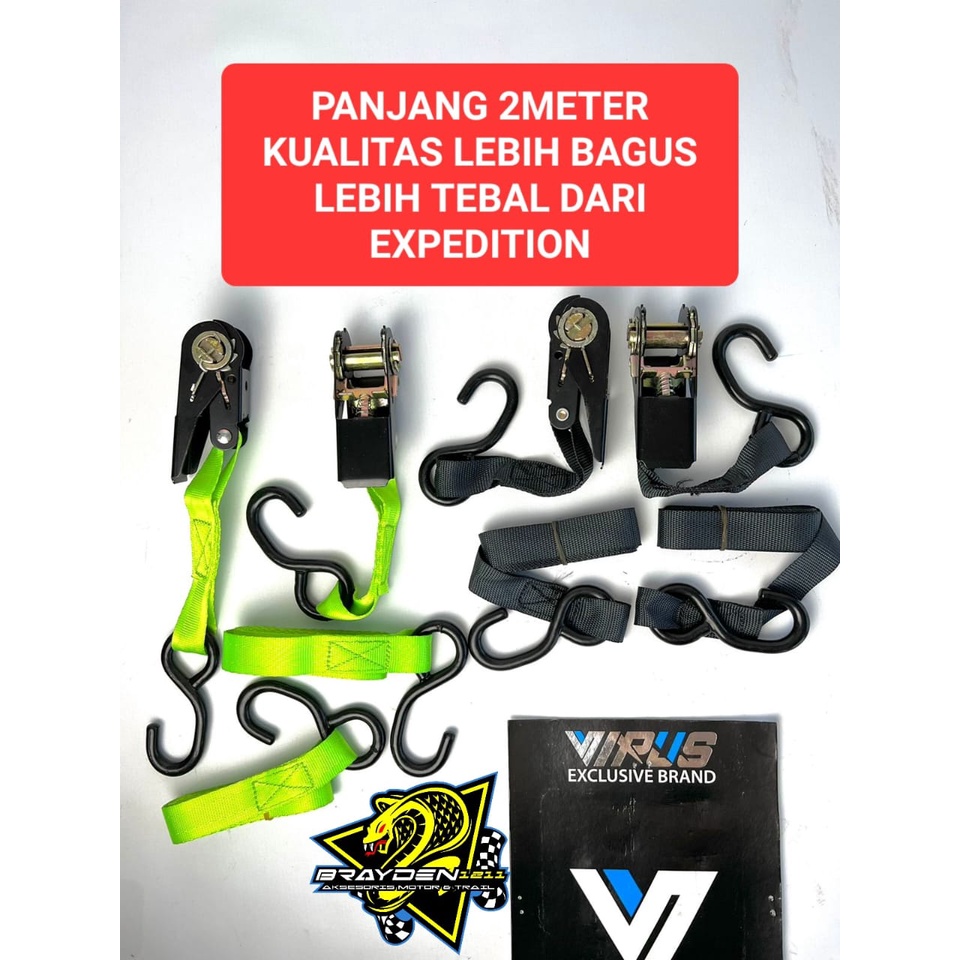 Tali Pengikat Tie Down Straps Motocross Trail Grasstrack Adventure expedition