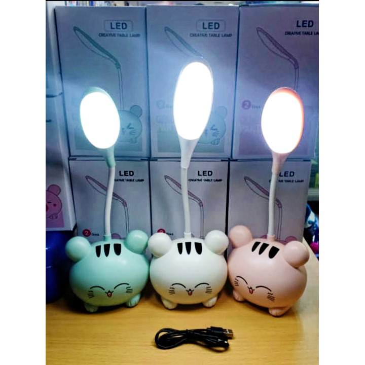 Lampu Belajar LED Portable Lampu Meja Belajar Anak Lampu Belajar Karkter Lucu