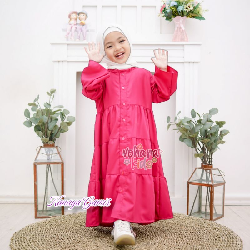 Gamis Anak Polos KANAYA 3-8 Tahun Gamis Anak Toyobo Premium by GMW