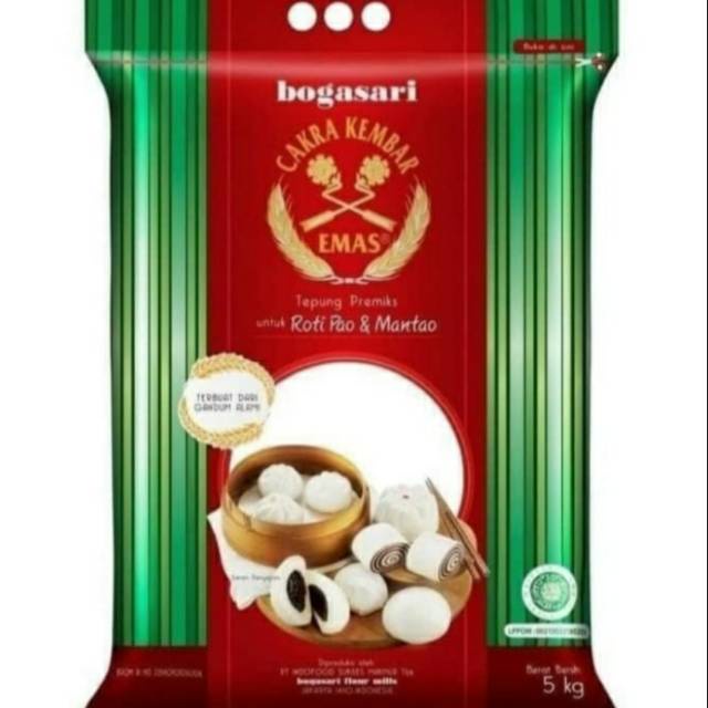 

Bogasari Cakra Kembar Emas Pao & Mantao Tepung Terigu 5kg