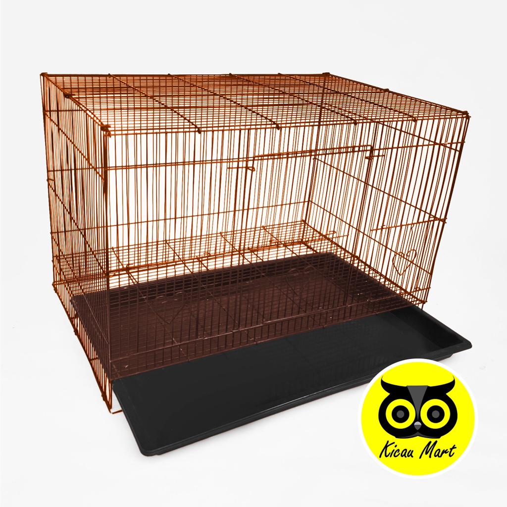 KANDANG KUCING BESI LIPAT SIZE M MEDIUM U/ KELINCI / SUGAR GLIDER / KITTEN / HAMSTER PET CAGE KDMDM-ORANGE