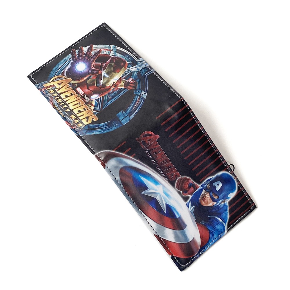 Free Shipping!! Dompet Anak Karakter Captain America Dompet Anak Laki Laki Terbaru +Box Kulit PU