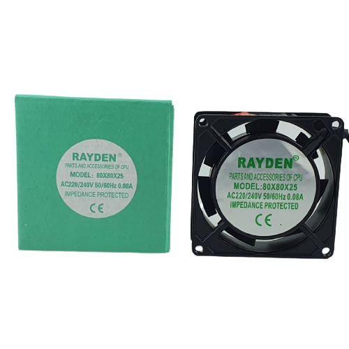 Kipas Pendingin Rayden 8cm 220V Cooling Fan AC 220 Volt 8 x 8 x 2.5 cm