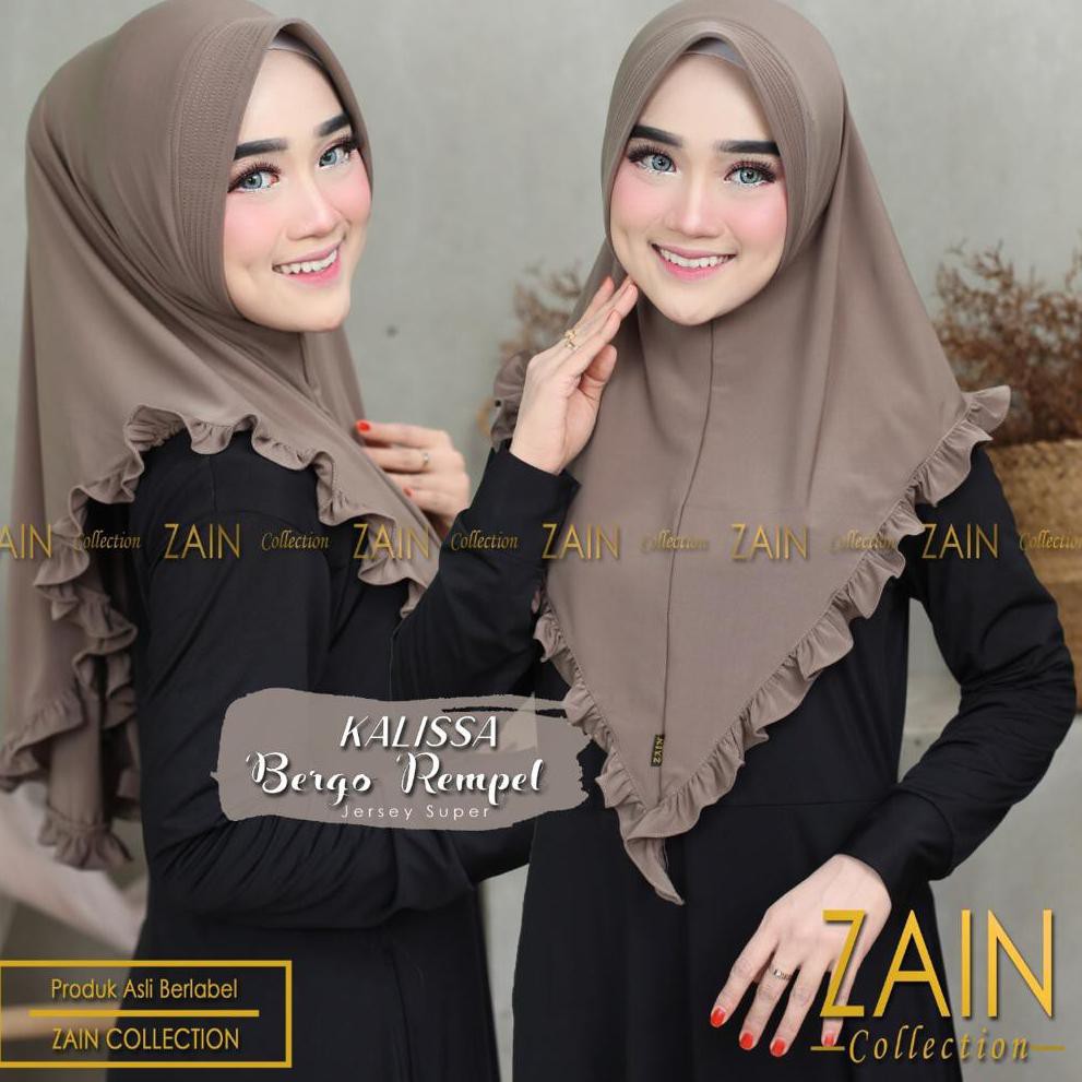 (SP M 16F7A`) Jilbab Instan Bergo Kalisa Rempel Ori Zain Collection μ