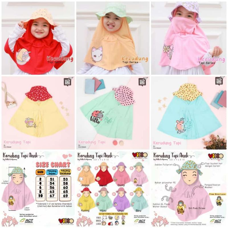 KERUDUNG TOPI ANAK