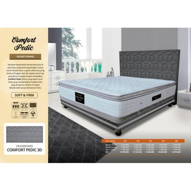 Springbed Pleasure Comfort Pedic 6 kk Pocket Spring