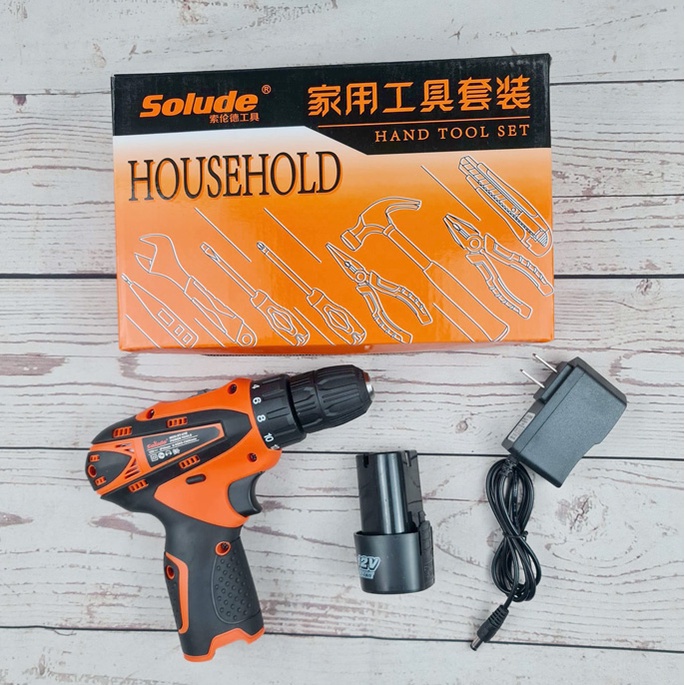 Bor Listrik Cordless Screwdriver Drill Adjustable Speed 12V - ST-21B - Orange