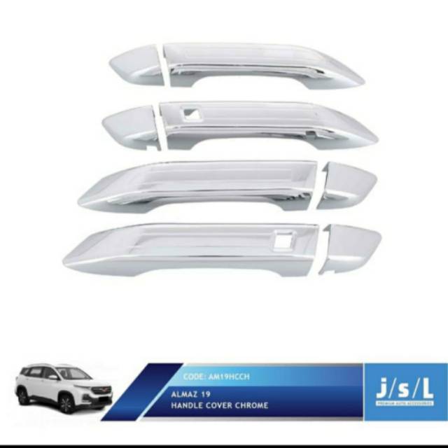 Cover handle mobil wuling almaz Hitam &amp; Chrome jsl