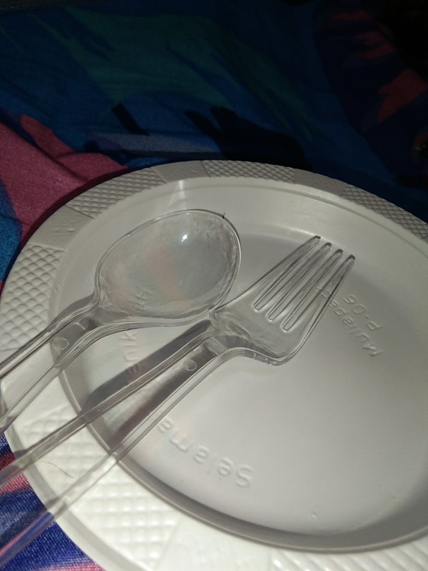 Garpu Makan Plastik Panjang Bening Transparan Tebal Fim Mantap Bks