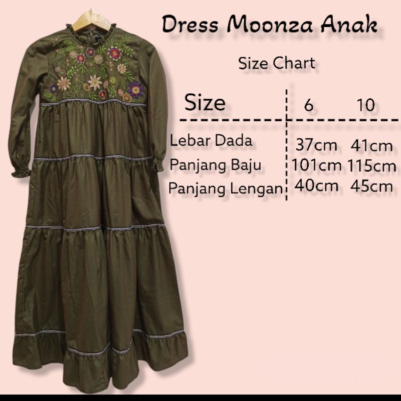 GHULISTAN14 DRESS ANAK TK/ GAMIS ANAK TK/DRESS MOONZA ANAK/ GAMIS MOONZA ANAK/ GAMIS RUFFLE ANAK/ MO