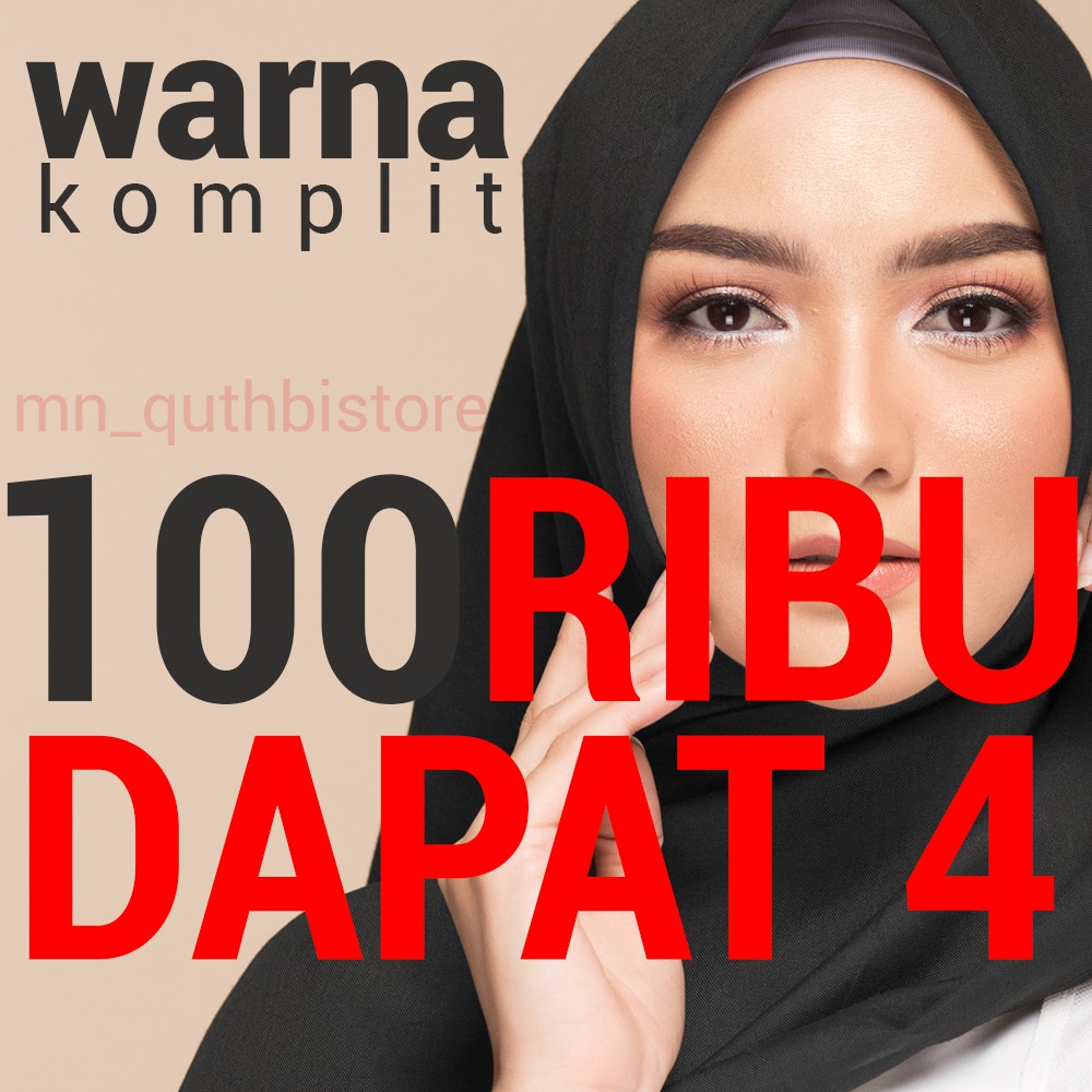Hijab Kerudung Jilbab Scarf Segi Empat Segiempat Polos Diskon Elzatta Keisha Sadia