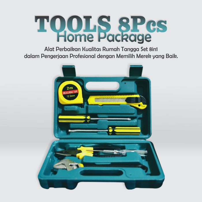 ESGE Alat Tukang Perkakas Repairing Tool Set 8 in 1 - Alat Service Rumah Tool