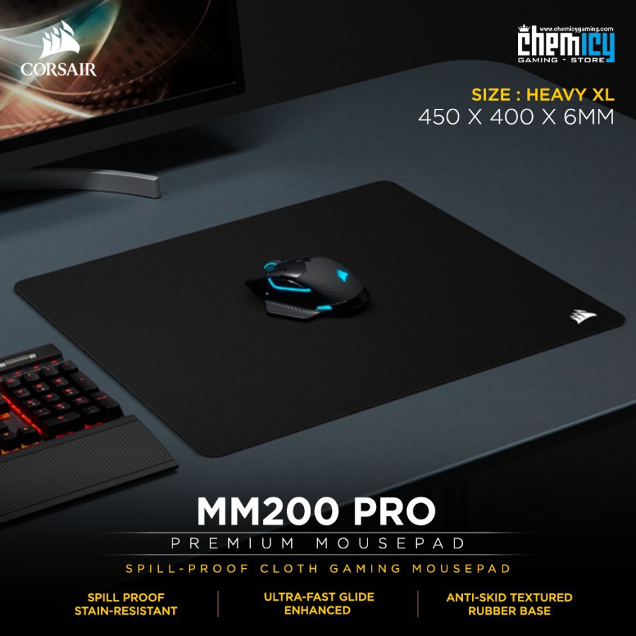 Corsair MM200 PRO Premium Spill-Proof Cloth Gaming Mousepad X-Large