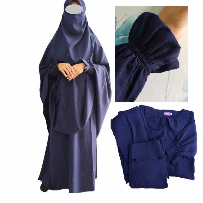 Original Naura Set Gamis Syari Set Khimar Dan Cadar Bahan Wolfis Lux Size S-Xxl/ Gamis Syar'I