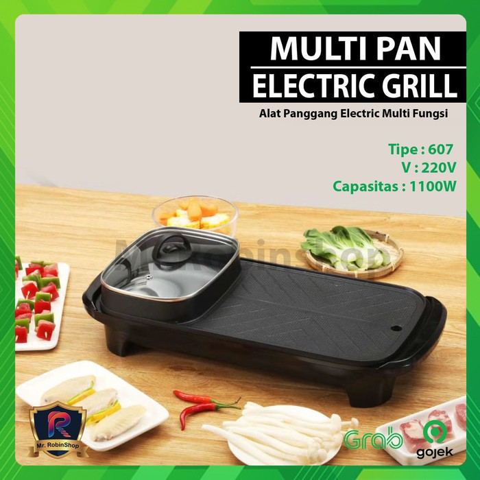 korean grill electric multi fungsi 2 in 1 F-607