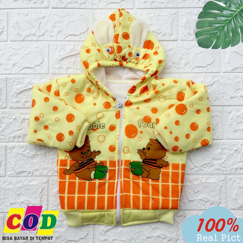 Ana Baby - Jaket Bayi Mantel Bayi Tebal Jaket Bayi Kuping Usia 0-6 Bulan