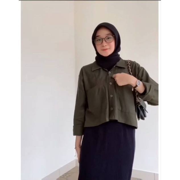 KEMEJA WANITA LINEN / OUTER / CROP TOP