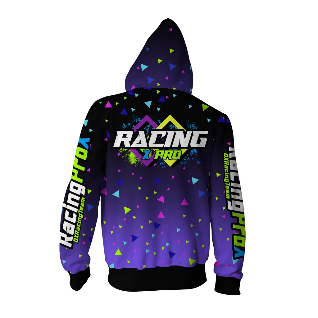 JAKET RACING ZIPPER PROX ONE PURPLE FULLPRINT RACING ONE