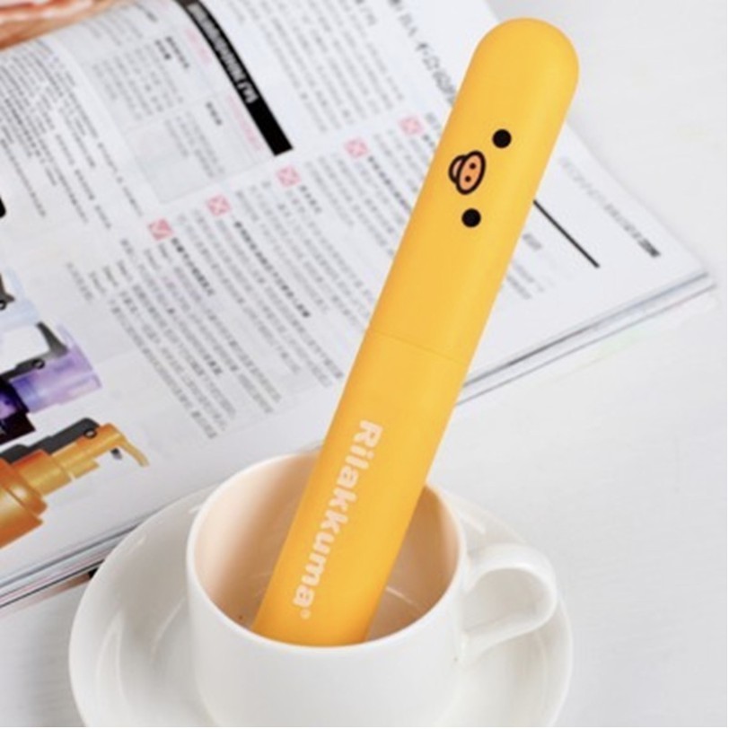 Tempat Sikat Gigi Rilakuma Traveling Kotak Penyimpanan Sikat Gigi Travel Motif Rilakuma - BT013