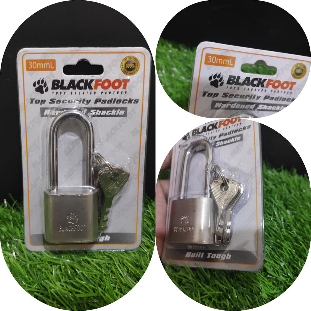 Gembok Leher Panjang Padlock BLACKFOOT 30 50 60 mmL Stainless