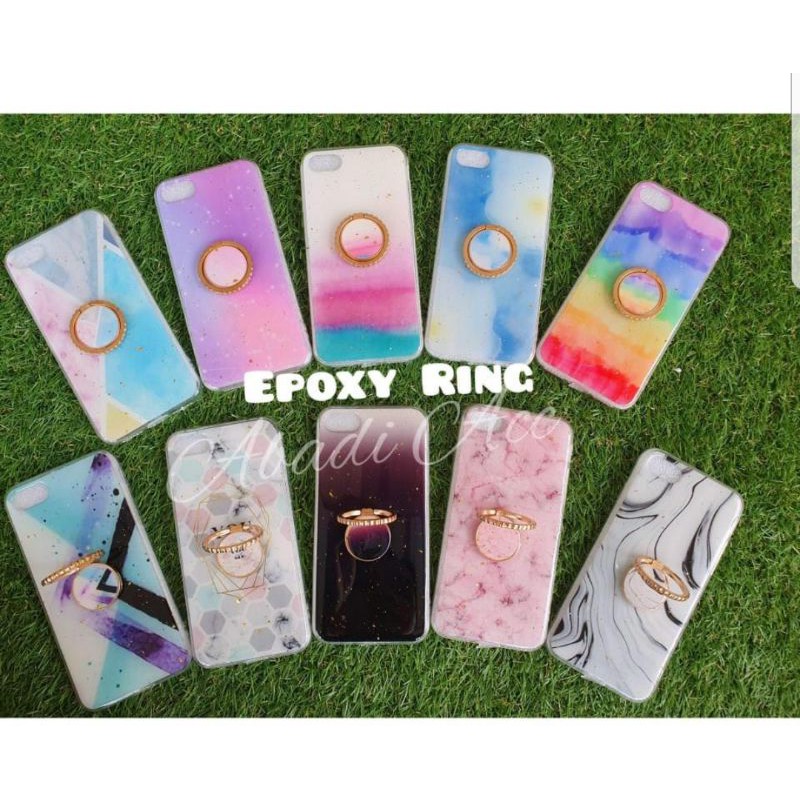 EP Softcase Epoxy Gliter iRing ip 6G 6plus 7plus ip X ip 11 11pro  ip 12 12pro 12 mini 12pro max