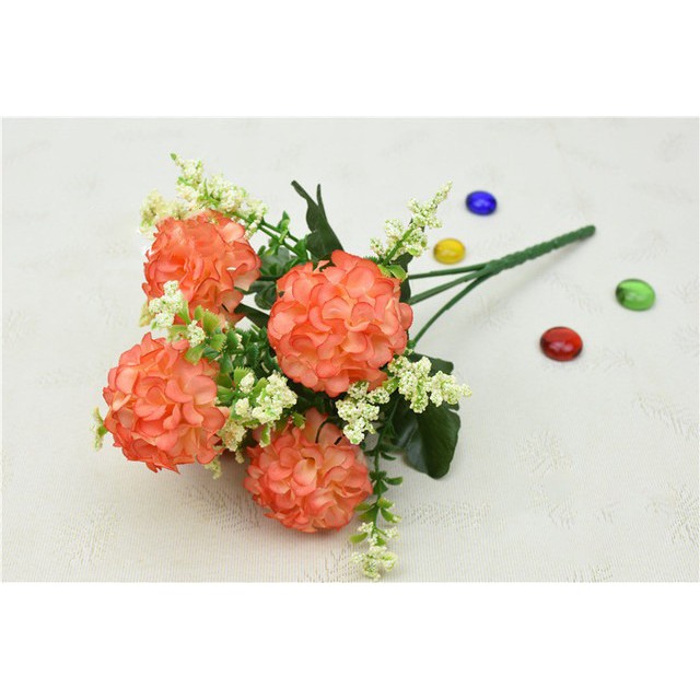 COD BUNGA DANDELION BUNGA TANGKAI PLASTIK BUNGA ARTIFISIAL BUNGA PAJANGAN BUNGA HIASAN BT9014-ORANGE