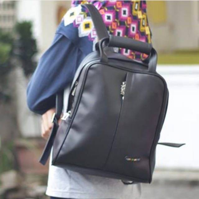 💖Tas Ransel NATAVAN Hitam Rumah Warna💖