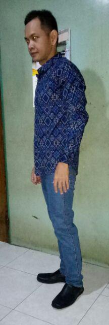 Ameliashop16 Long  Batik Diamond / Kemeja Batik Model Slimfit