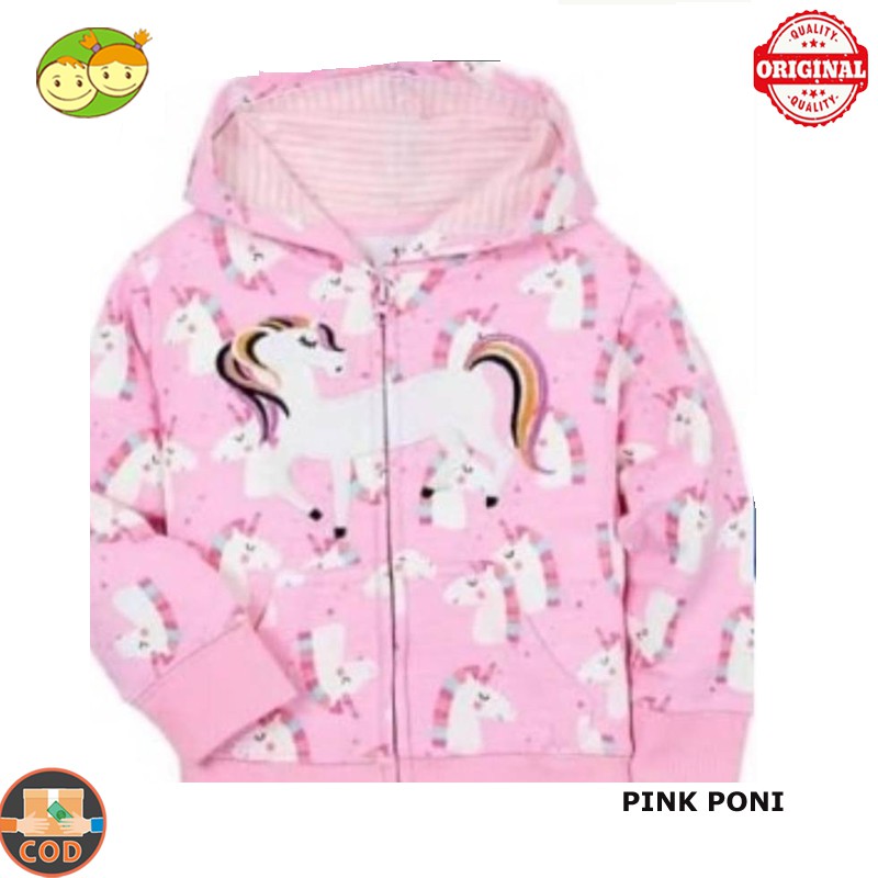 Carters Jaket Bayi 1-3 Tahun - Jaket Anak Perempuan Pink Poni