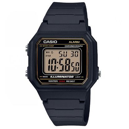 Casio Original W-217H  Jam Tangan Pria - Digital - Karet Hitam