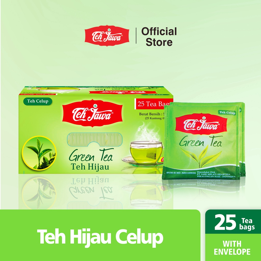 Teh Jawa Green Tea Enveloped Celup isi 25