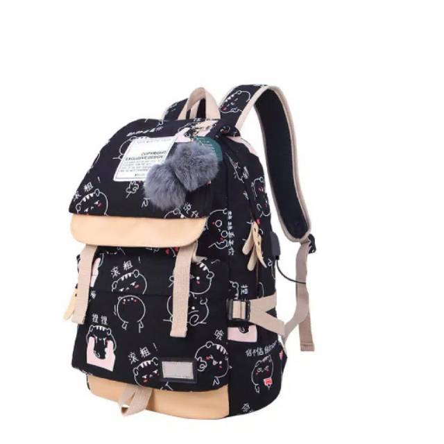 Tas Ransel Anak Sekolah Karakter Fashion Kids Backpack Cute Murah Batam Tas Kanvas import